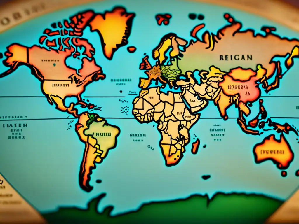 Explora un antiguo mapa detallado en tonos sepia, perfecto para proyectos escolares utilizando mapas innovadores