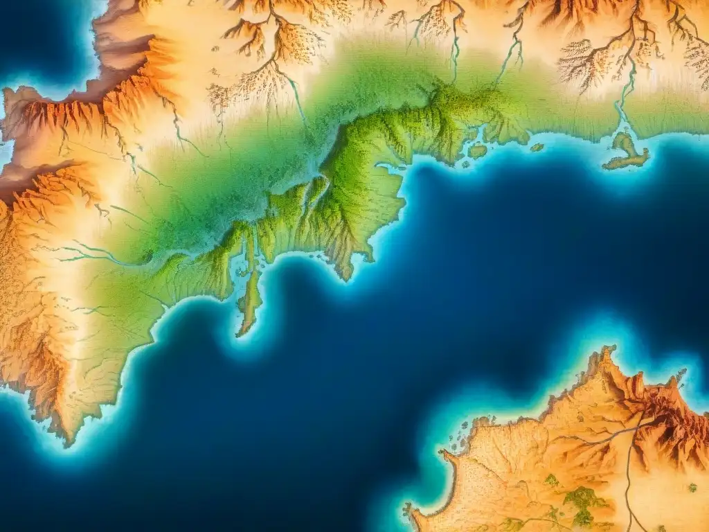 Increíble evolución cartográfica desde brújulas hasta satélites en antiguo mapa detallado en sepia