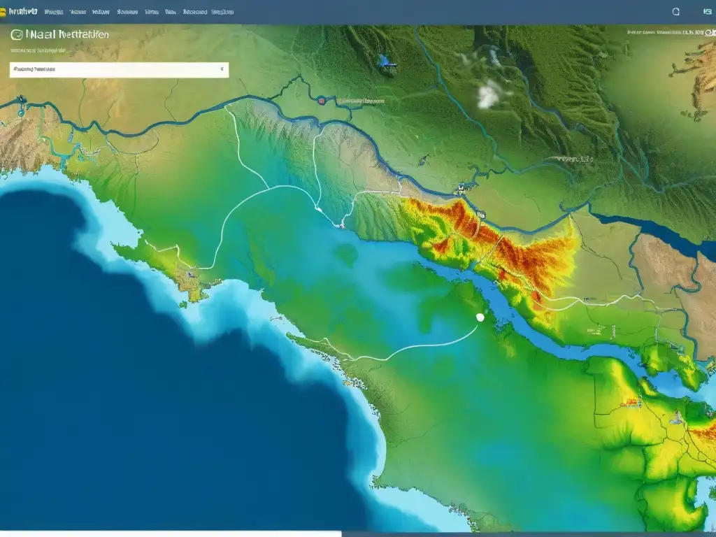 Comparativa MapInfo Professional vs Global Mapper: Detallada imagen sepia mostrando interfaces con herramientas de gestión de capas y edición de mapas