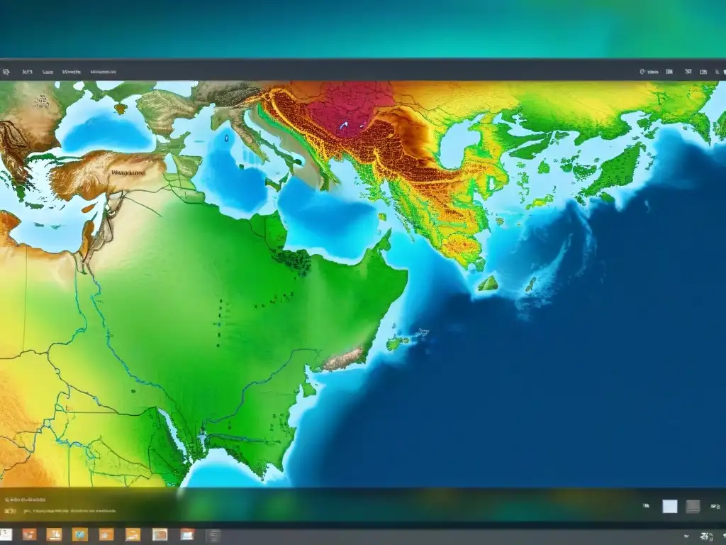 Comparativa MapInfo Professional vs Global Mapper en pantallas de alta resolución mostrando detallados mapas y herramientas cartográficas