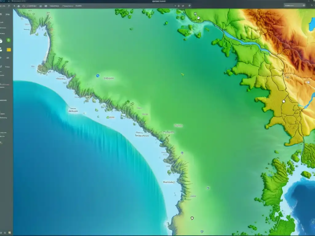 Comparativa QGIS vs ArcGIS cartografía: Detalles de interfaces lado a lado resaltando diferencias para proyectos cartográficos