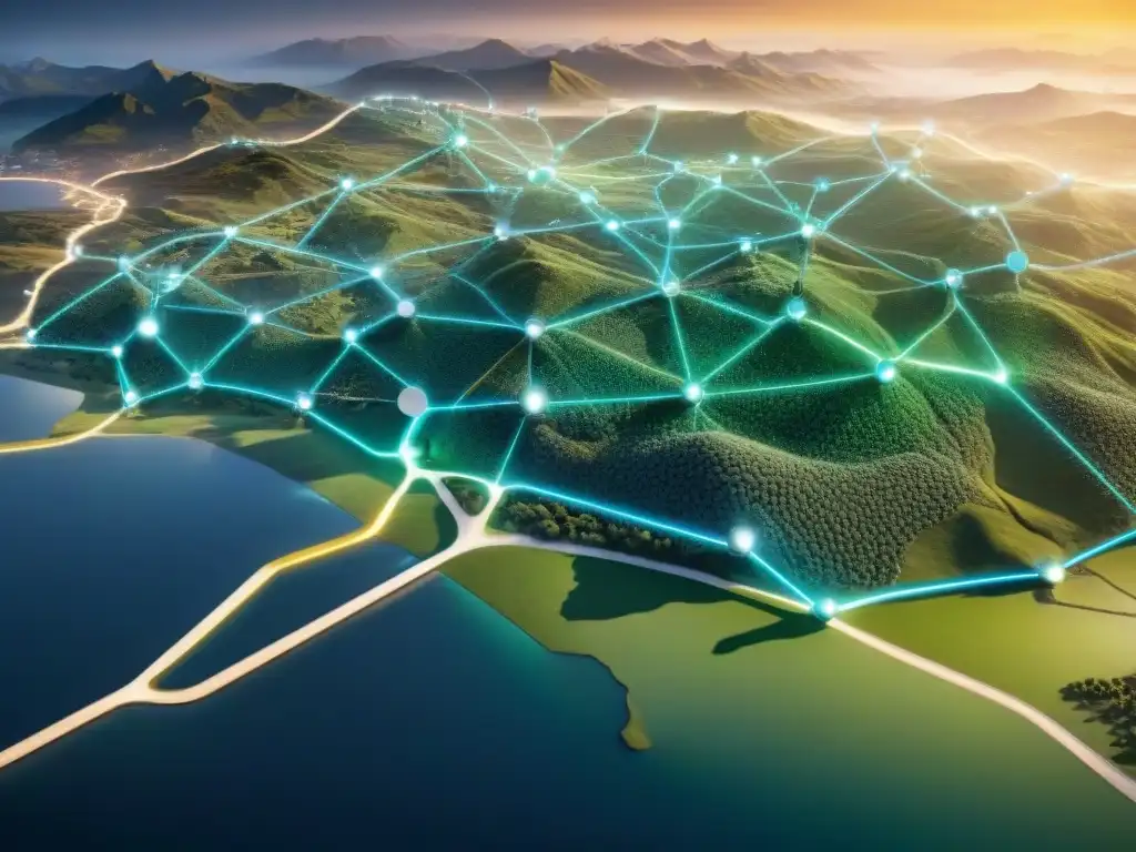 Complejo entramado de mapas digitales interconectados en logística inversa sostenible