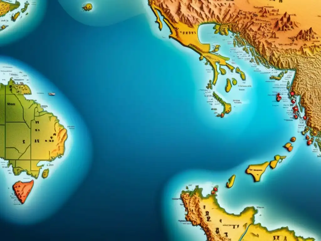 Ilustración detallada en sepia de la evolución del lenguaje cartográfico con elementos de Javascript, fusionando lo antiguo y lo digital