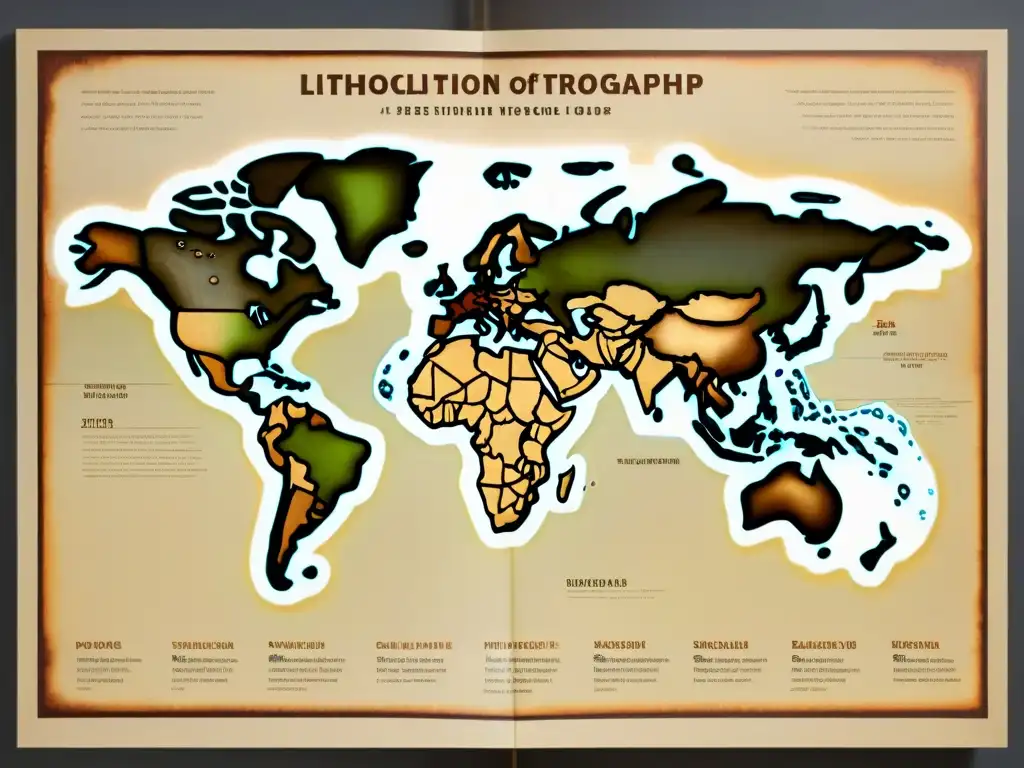 Una evolución detallada de mapas en litografía, desde antiguos hasta modernos