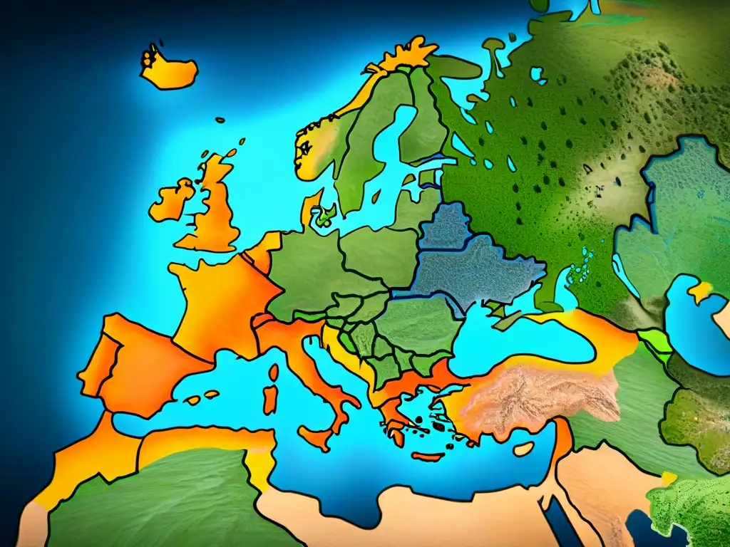 Detallado mapa sepia de Europa por JeanBaptiste Bourguignon d'Anville, reflejando la evolución de la cartografía histórica