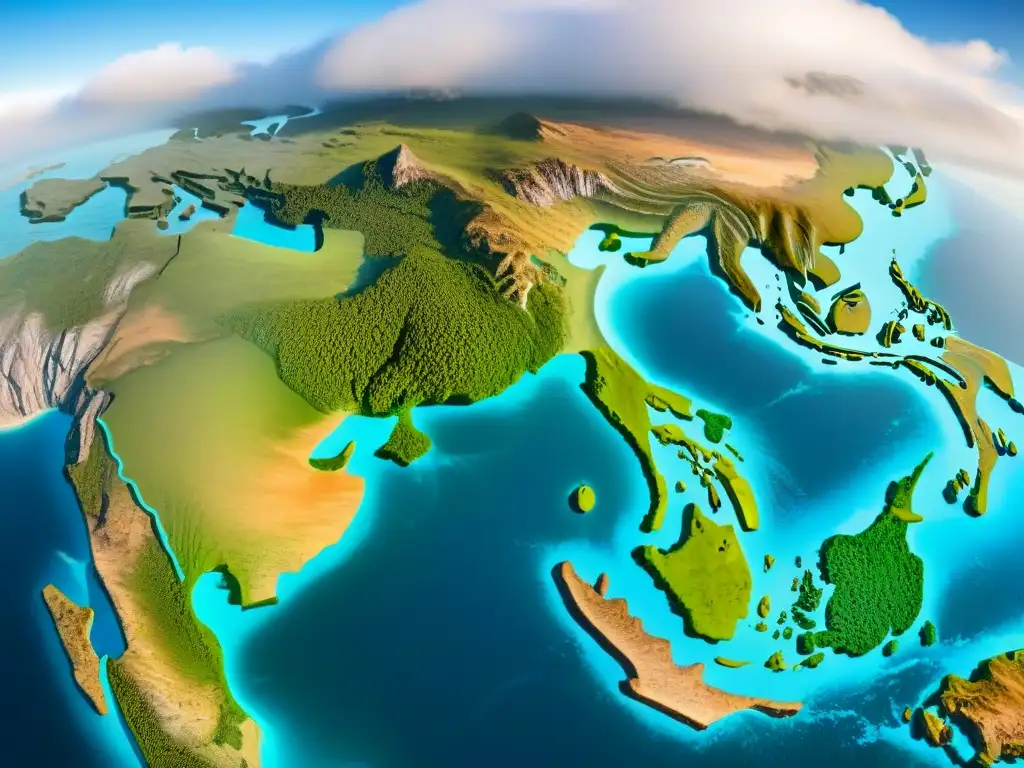 Descubre la evolución de la cartografía con este detallado mapa sepia de antiguas rutas comerciales y exploraciones europeas en Asia