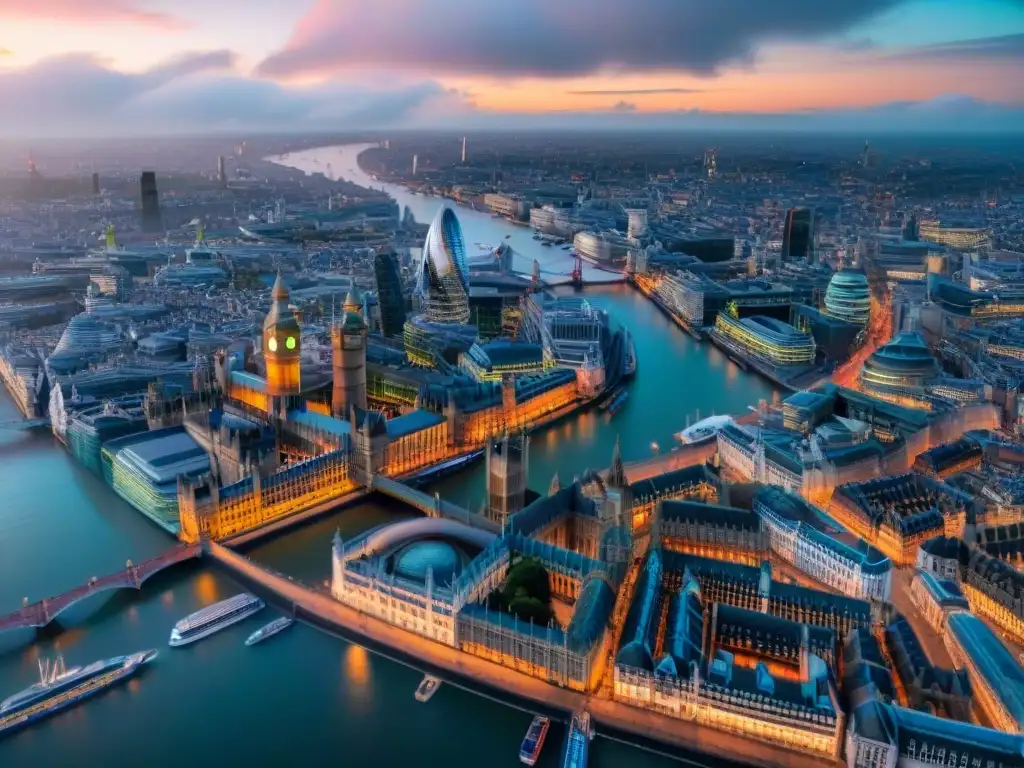 Un detallado mapa sepia de Londres antes del Gran Incendio, revelando la ciudad y sus calles, un vistazo a su paisaje histórico