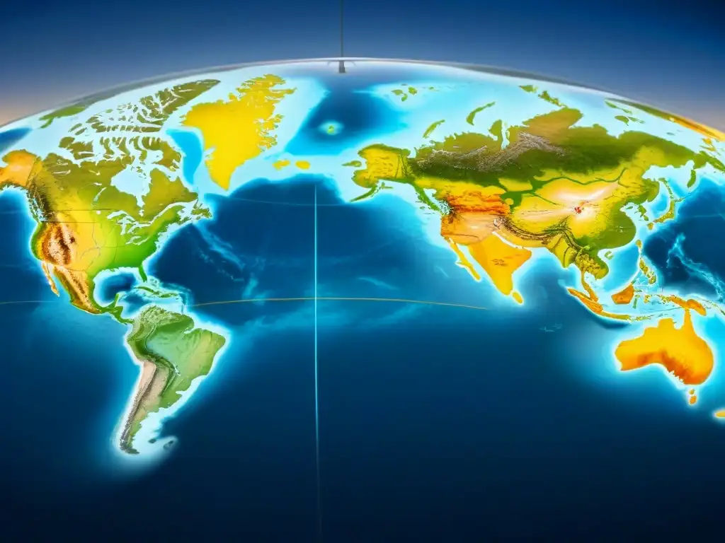 Detallado mapa sepia con Proyección Mercator: historia y controversia