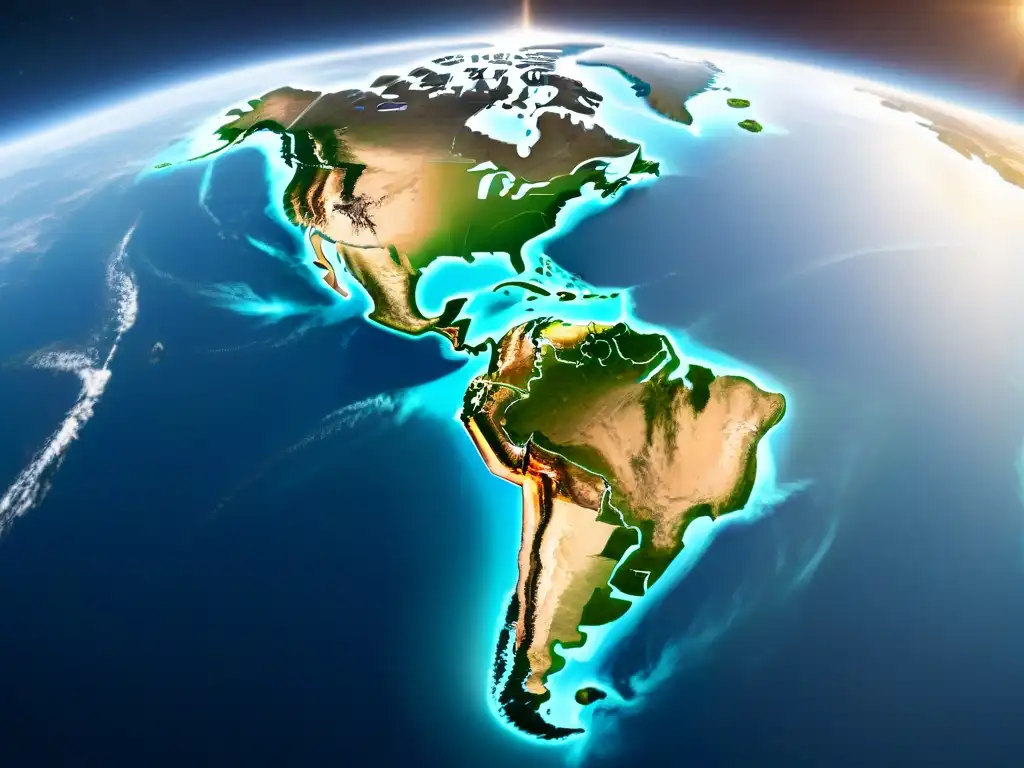 Un detallado sepia de un satélite orbitando la Tierra, mostrando su avanzada tecnología y el poder de la cartografía satelital en la historia