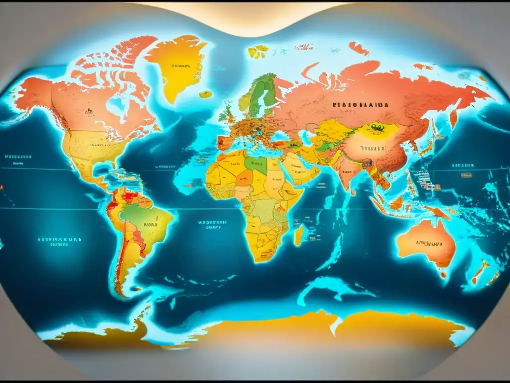 Diplomáticos y naves rodean islas en disputa en un antiguo mapa, símbolo de conflictos por errores en mapas