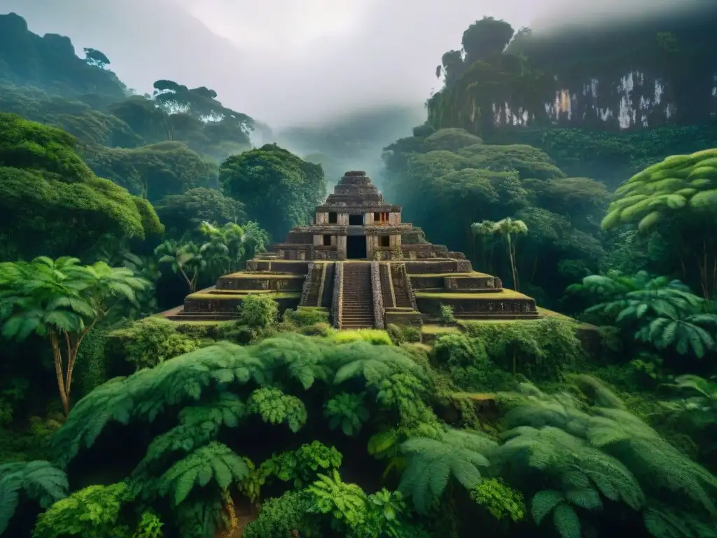 Equipo de arqueólogos descubriendo ruinas antiguas en selva densa