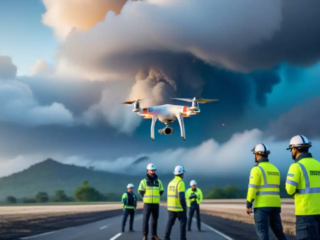 Equipo de emergencia coordina drones para gestionar urgencias en desastres