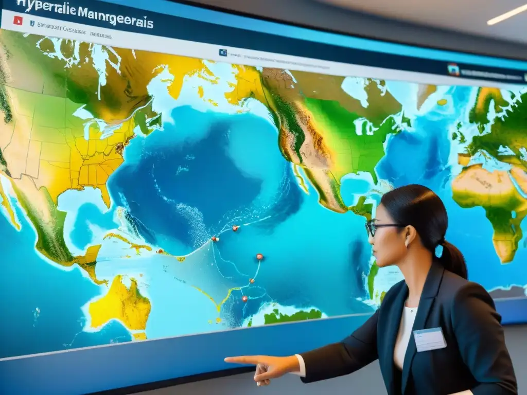 Equipo de profesionales analizando geodatos para gestionar desastres naturales con urgencia y expertise