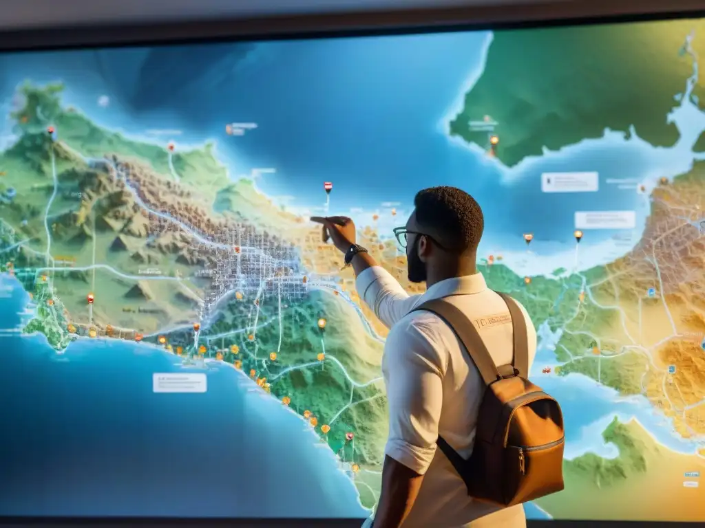 Comunidad unida: mapeo interactivo y colaborativo Una escena cálida y unida en cartografía participativa con datos geoespaciales