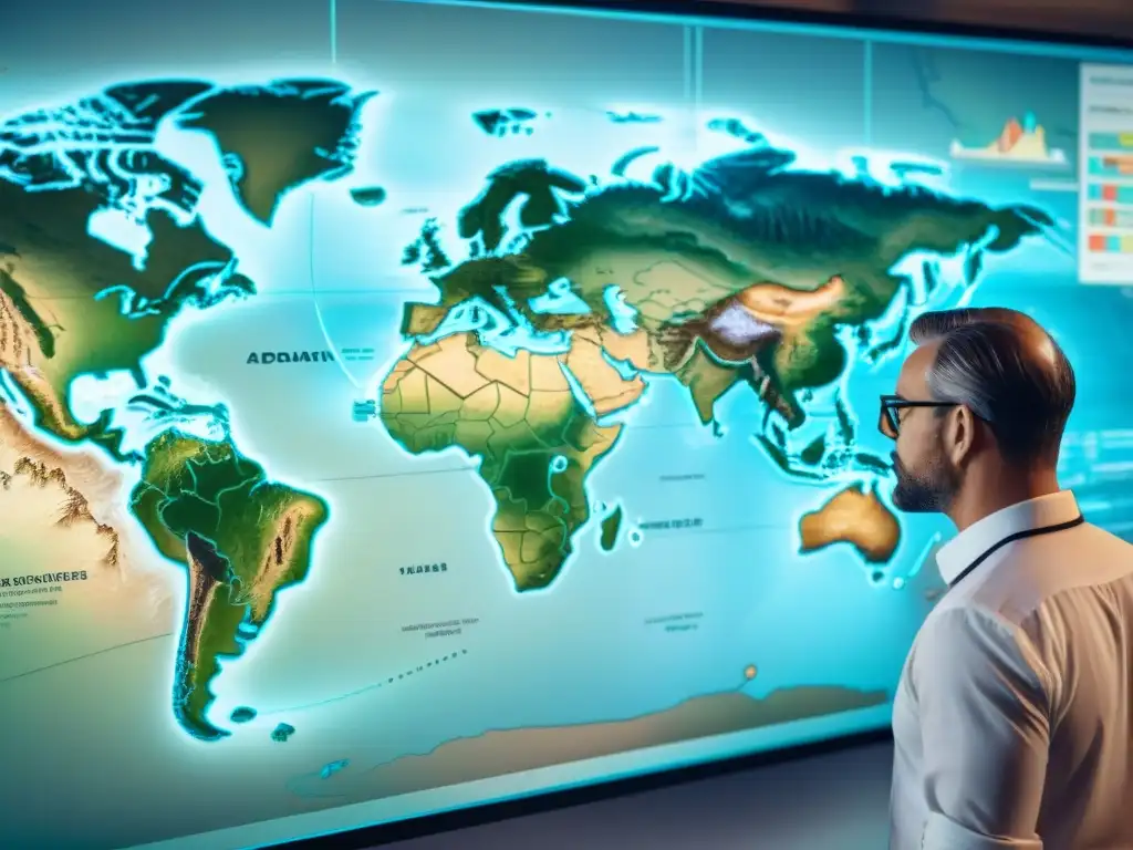 Evocadora evolución de mapas en el mundo empresarial, desde antiguos pergaminos hasta sistemas GIS modernos