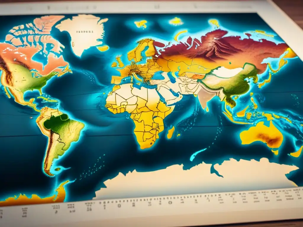 Evocativa evolución representación espacial mapas históricos: desde Ptolomeo hasta la cartografía digital moderna en detallado 8k