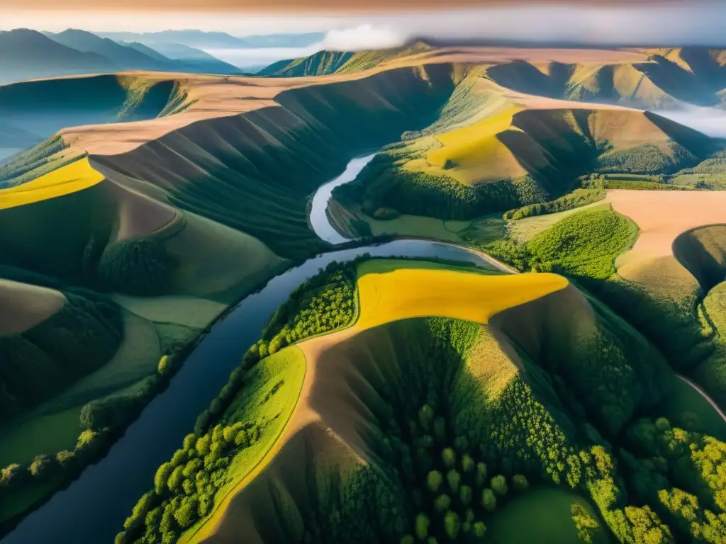 Exploración de paisajes montañosos en sepia, capturados por un drone