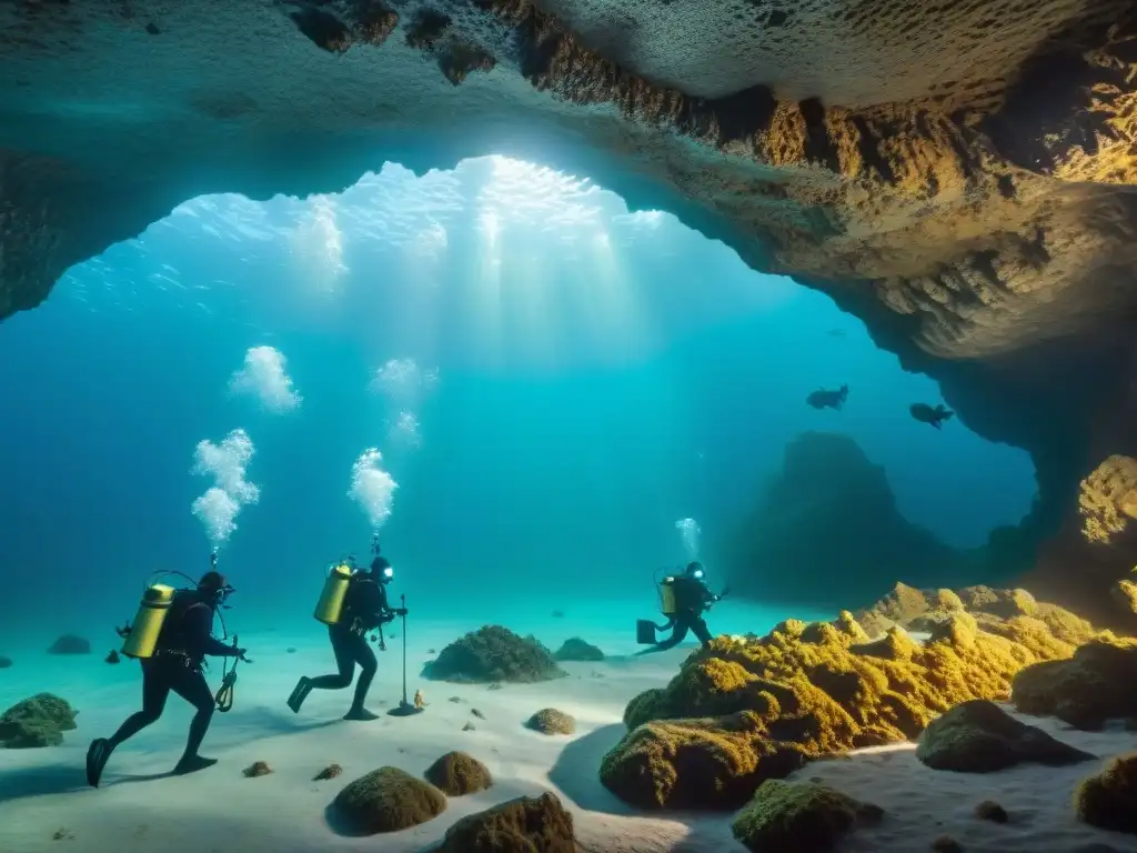 Exploradores submarinos meticulosos cartografían terreno marino con equipamiento cartografía submarina evolución