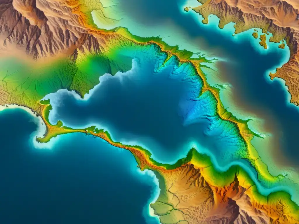 Fascinante mapa en sepia de ArcGIS modelando variabilidad espacial con detalle y técnicas geoestadísticas avanzadas