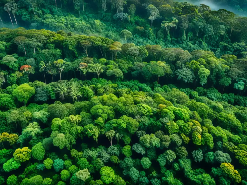 Un fascinante mapeo de especies en peligro en un exuberante dosel de selva tropical desde una perspectiva aérea