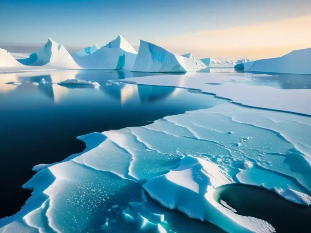 Un grupo de científicos examina detallado mapa polar, fusionando tecnología y naturaleza en monitoreo de deshielo