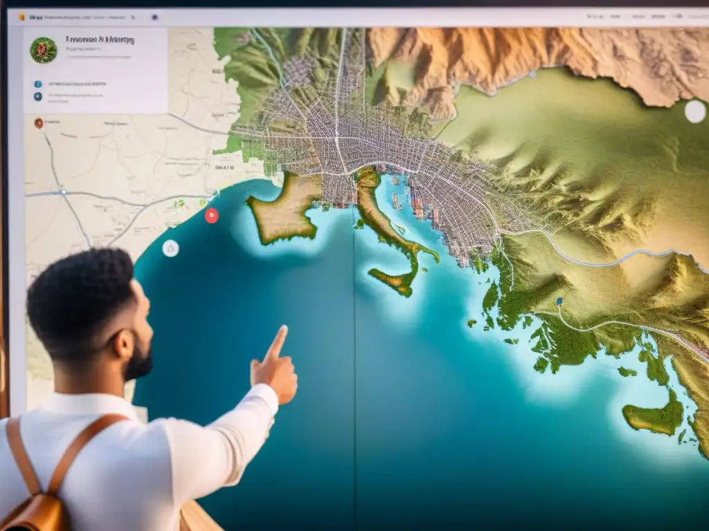 Un grupo diverso colabora en OpenStreetMap, discutiendo y añadiendo detalles a un mapa digital interactivo