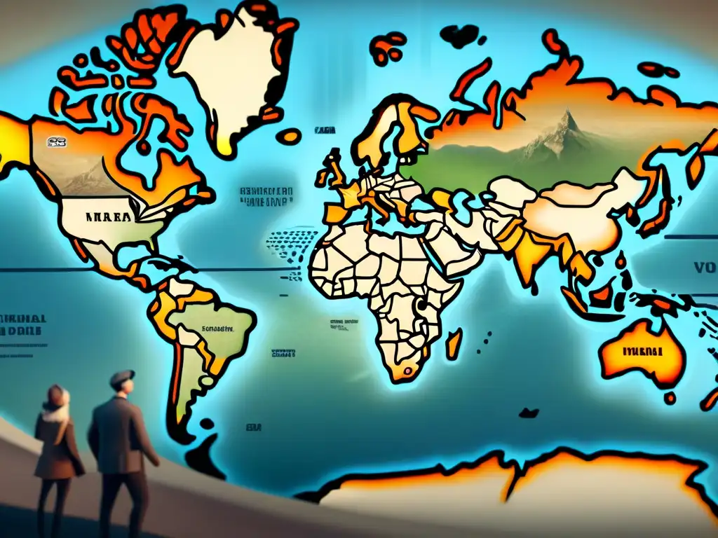 Mapa antiguo detallado en sepia evoca evolución cartografía en Mapas interactivos online