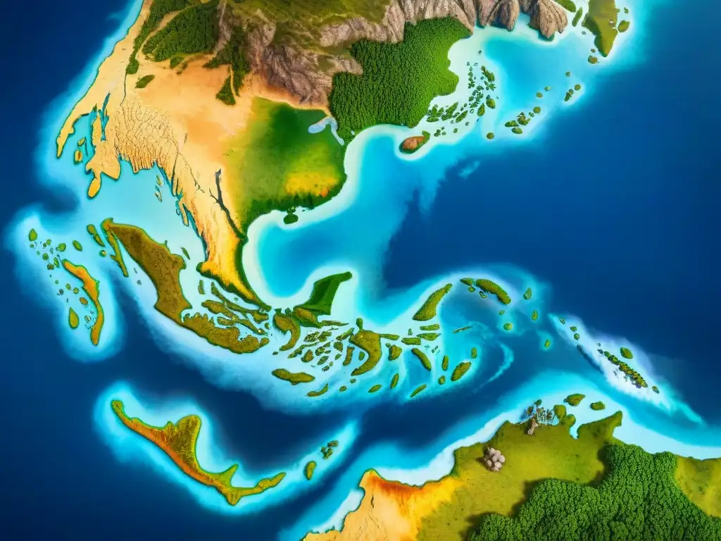 Mapa antiguo de América con detalles de exploración vikinga y asentamientos indígenas, evocando misterio y descubrimiento