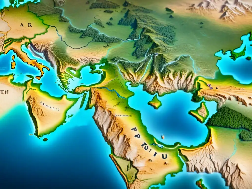 Mapa detallado en sepia de la antigua Ruta de la Seda, evocando misterio y aventura, ideal para la evolución cartografía mapas antiguos digitales