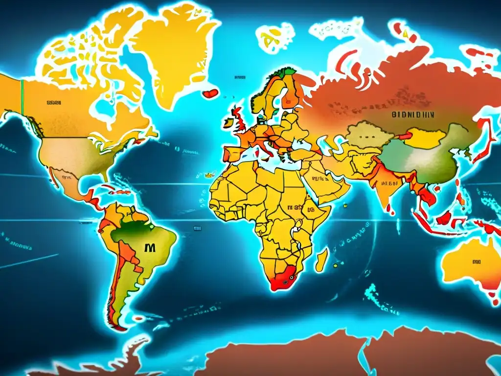 Mapa detallado en sepia de cambios fronterizos por conflictos recientes, mostrando transformación cartografía