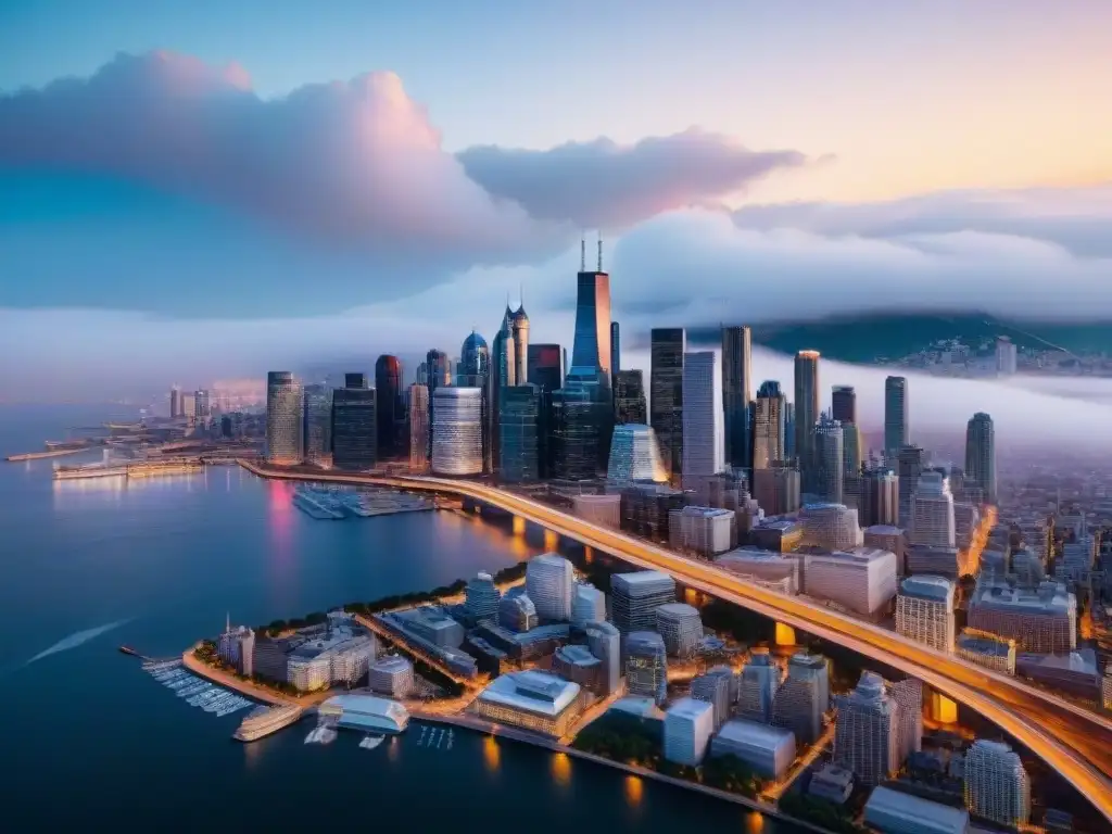 Mapa detallado de la ciudad: datos visuales en edificios Mapa detallado en sepia de la ciudad con visualización de datos en edificios