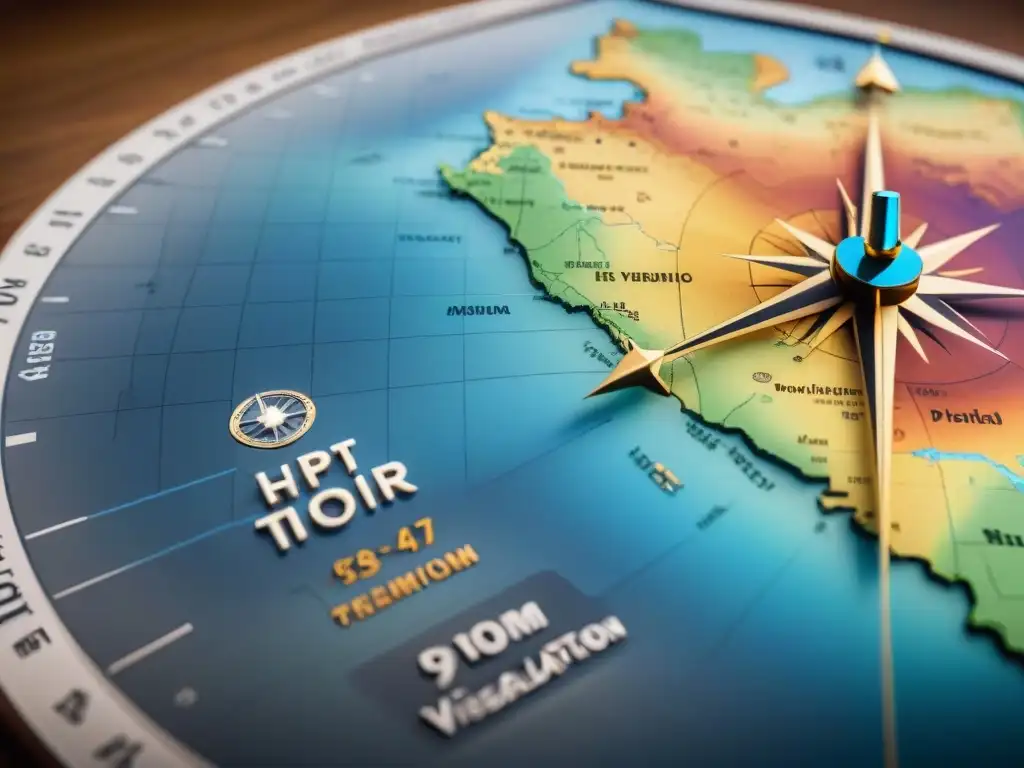 Mapa sepia detallado con datos en tiempo real y líneas dinámicas Mapa detallado en sepia con visualización de datos en tiempo real