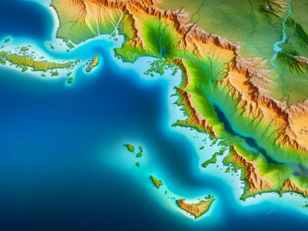 Un mapa detallado en sepia que fusiona elementos cartográficos orientales y occidentales, evocando la cartografía en la era digital