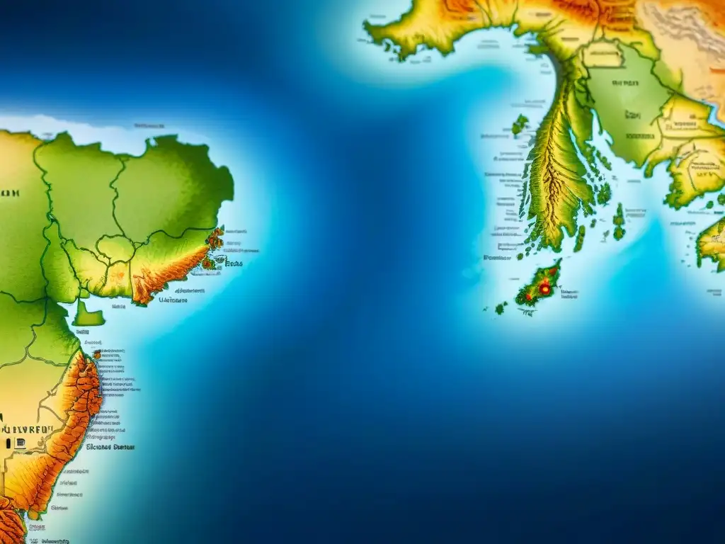 Mapa detallado en sepia muestra la transformación cartográfica de fronteras y conflictos, reflejando complejidad geopolítica