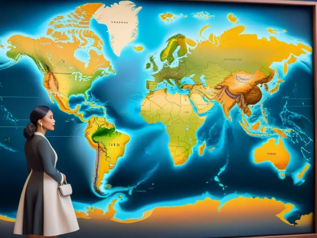 Mapa detallado sepia de la evolución de la historia cartografía mapas temáticos