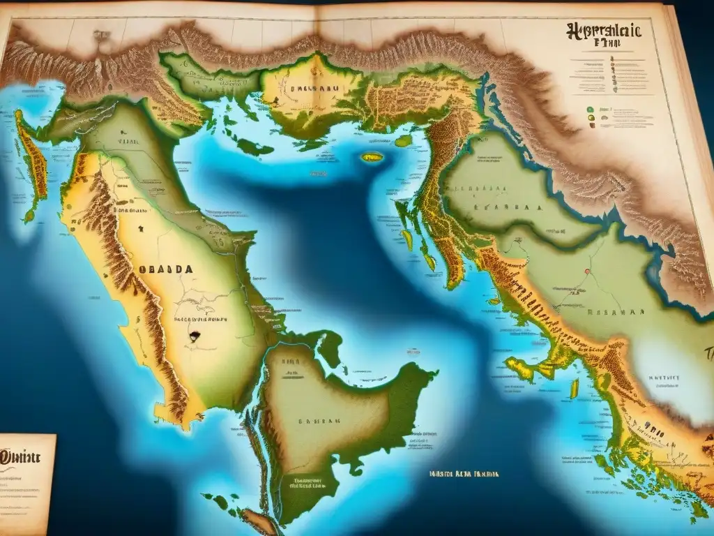 Mapa detallado del Imperio Otomano en su apogeo, con precisión geográfica y artística