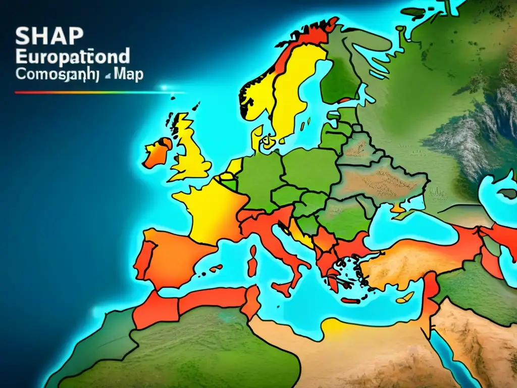 Mapa detallado en sepia, comparando cartografía europea e indígena durante la conquista