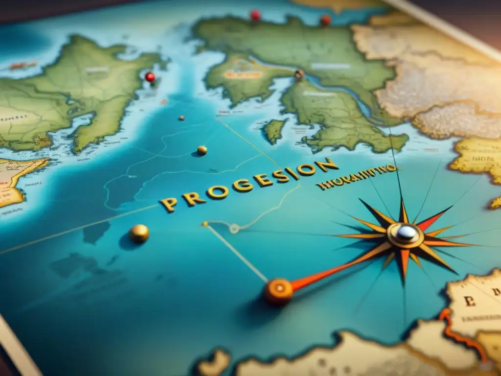 Mapa detallado en sepia muestra la evolución de la cartografía, desde mapas antiguos hasta digitales