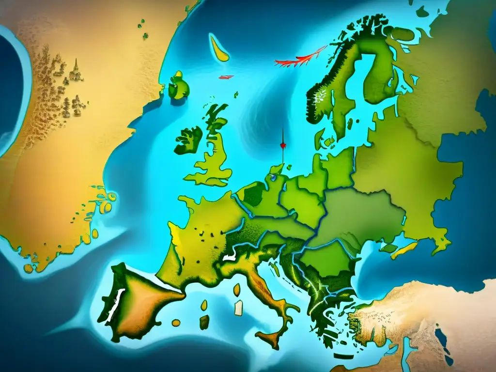 Mapa detallado en sepia de los Países Bajos de la Edad de Oro con costas, ríos, ciudades y rosas de los vientos, en caligrafía elegante