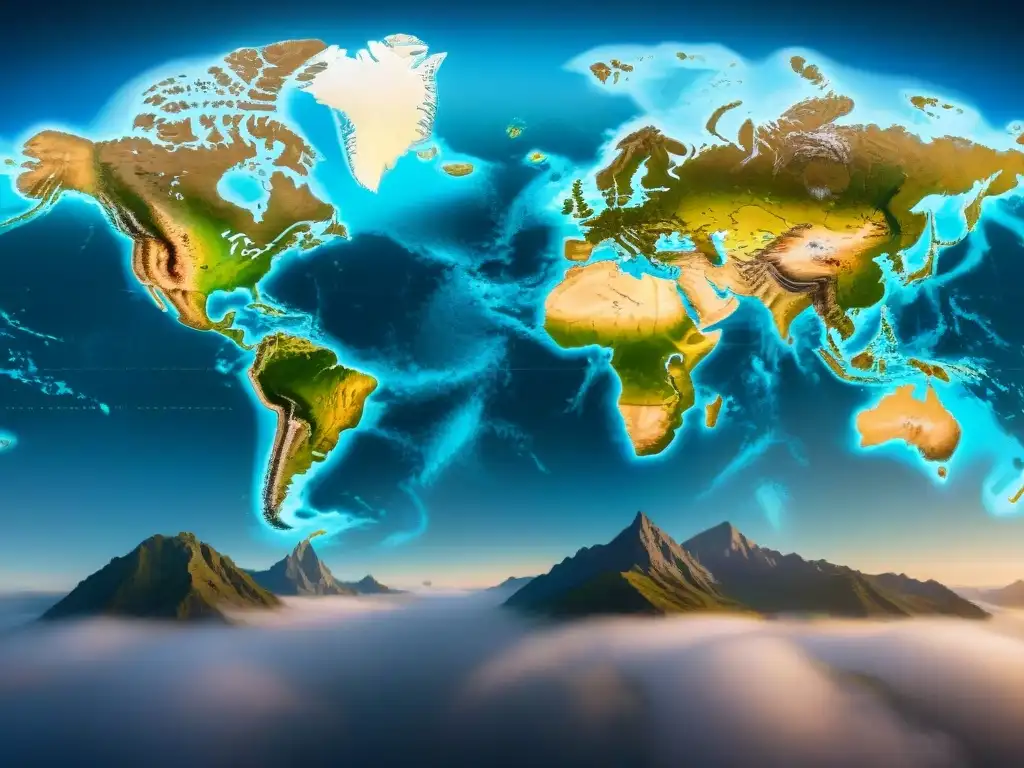 Mapa detallado en sepia con Proyección Mercator: historia y controversia