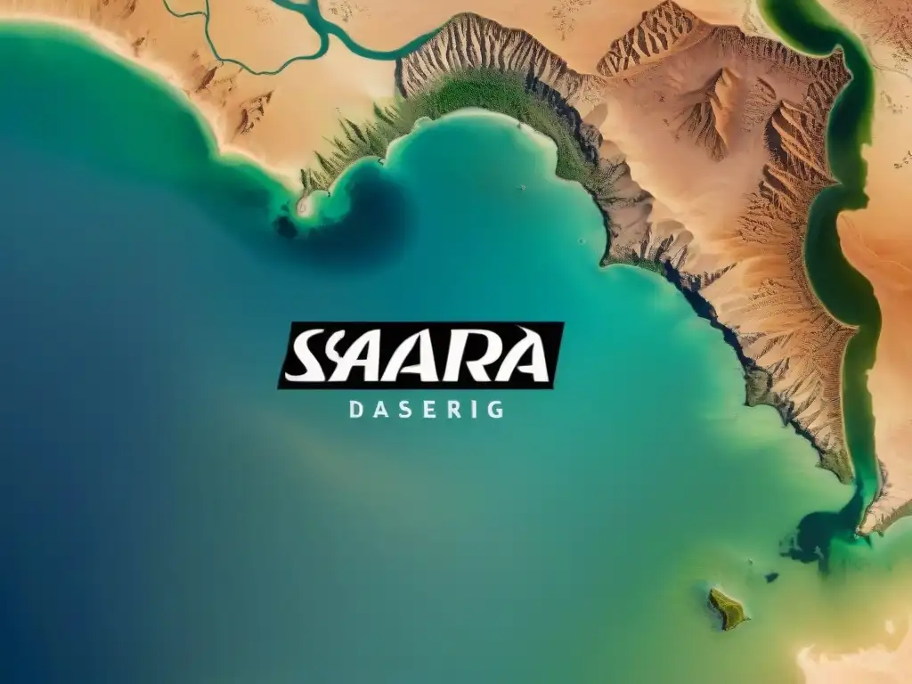 Mapa detallado de la evolución cartográfica del Sahara: rutas antiguas, imágenes satelitales y hitos históricos