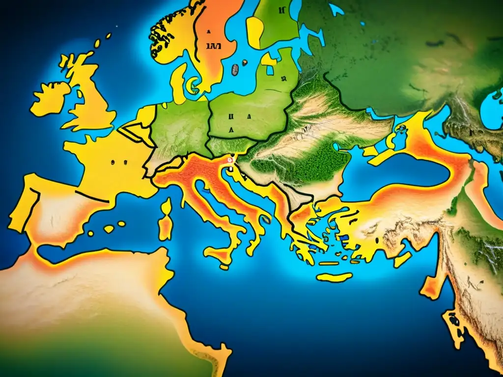 Mapa detallado en sepia de rutas comerciales en Asia durante Ptolomeo, resaltando la evolución de la cartografía en mapas antiguos digitales