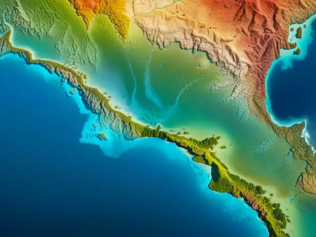 Mapa detallado sepia de territorios precolombinos con símbolos indígenas y divisiones territoriales disputadas