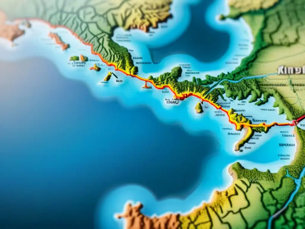 Mapa detallado sepia siglo XX muestra evolución cartografía