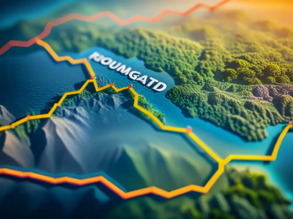 Mapa de precios dinámicos: análisis geoespacial para estrategias rentables Mapa digital con estrategias dinámicas resaltando precios en diferentes ubicaciones