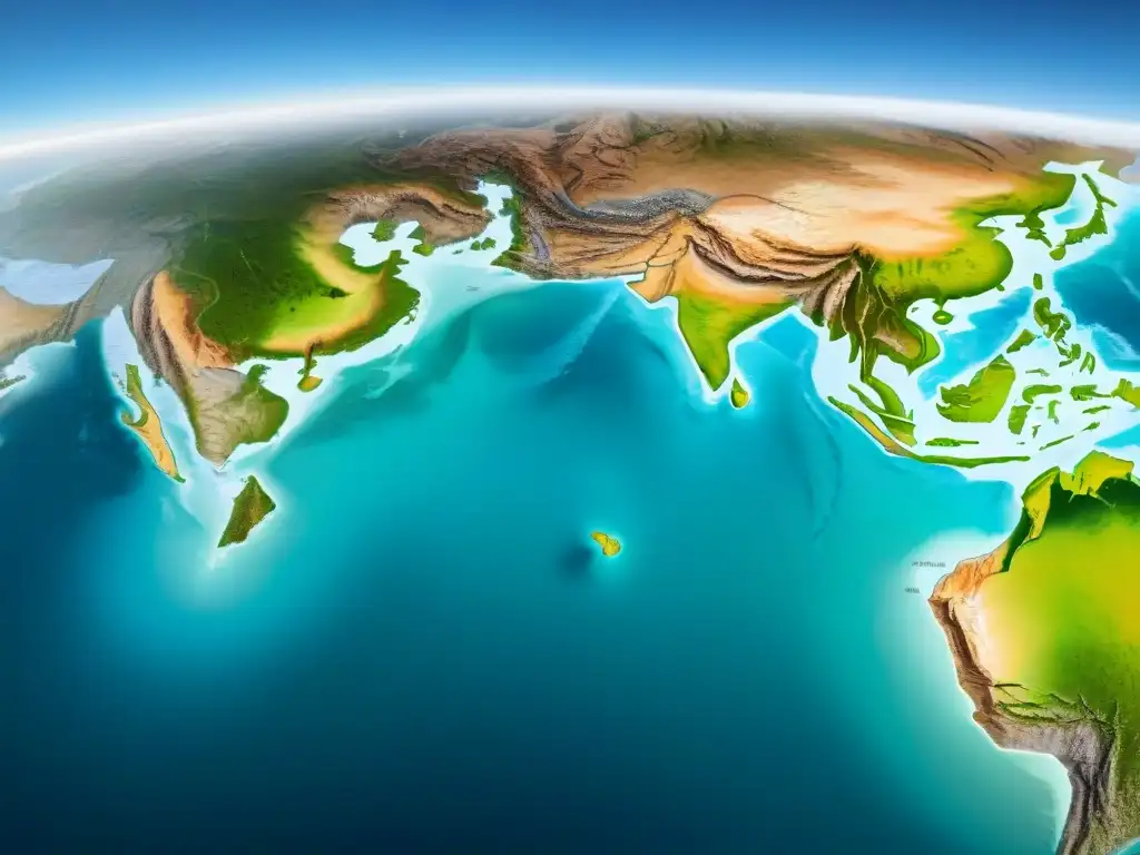 Mapa histórico detallado en sepia de regiones tsunamiprone alrededor del mundo