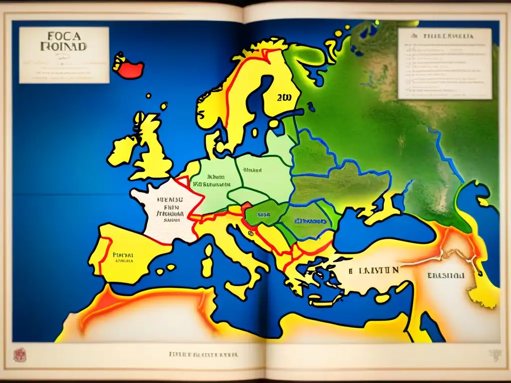 Mapa histórico del siglo XVI con ilustraciones detalladas de criaturas míticas y anotaciones en latín, revelando manipulación política en cartografía