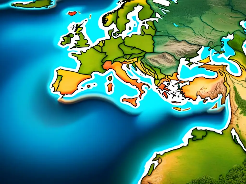 Mapa sepia del mundo con fronteras distorsionadas para ilustrar la manipulación política en cartografía