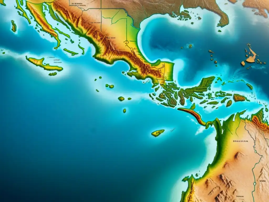 Mapa precolombino detallado en tonos sepia, destacando la precisión sorprendente de las civilizaciones indígenas en América