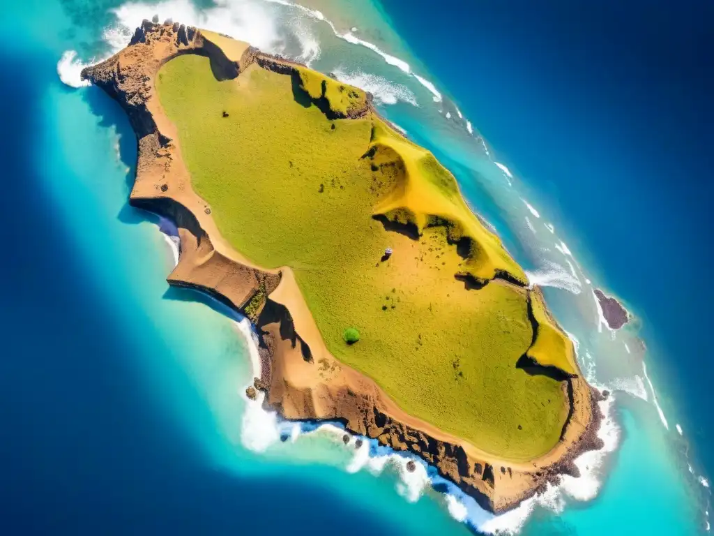 Mapa sepiatono detallado de Isla de Pascua: evolución de cartografía de bocetos antiguos a mapas digitales